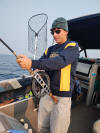 Gus Wissch catching a Laker
