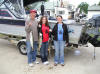 Ron and Alex Rabe, and Dani Simandl with 3 of 5 Lakers caught.